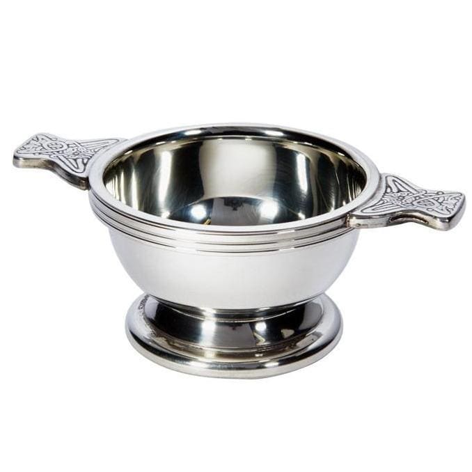 2 Plain Pewter Quaich