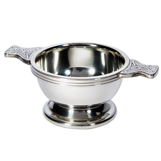 2 Plain Pewter Quaich