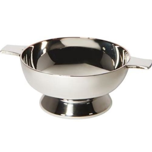 2 Plain Silver Plated Quaich