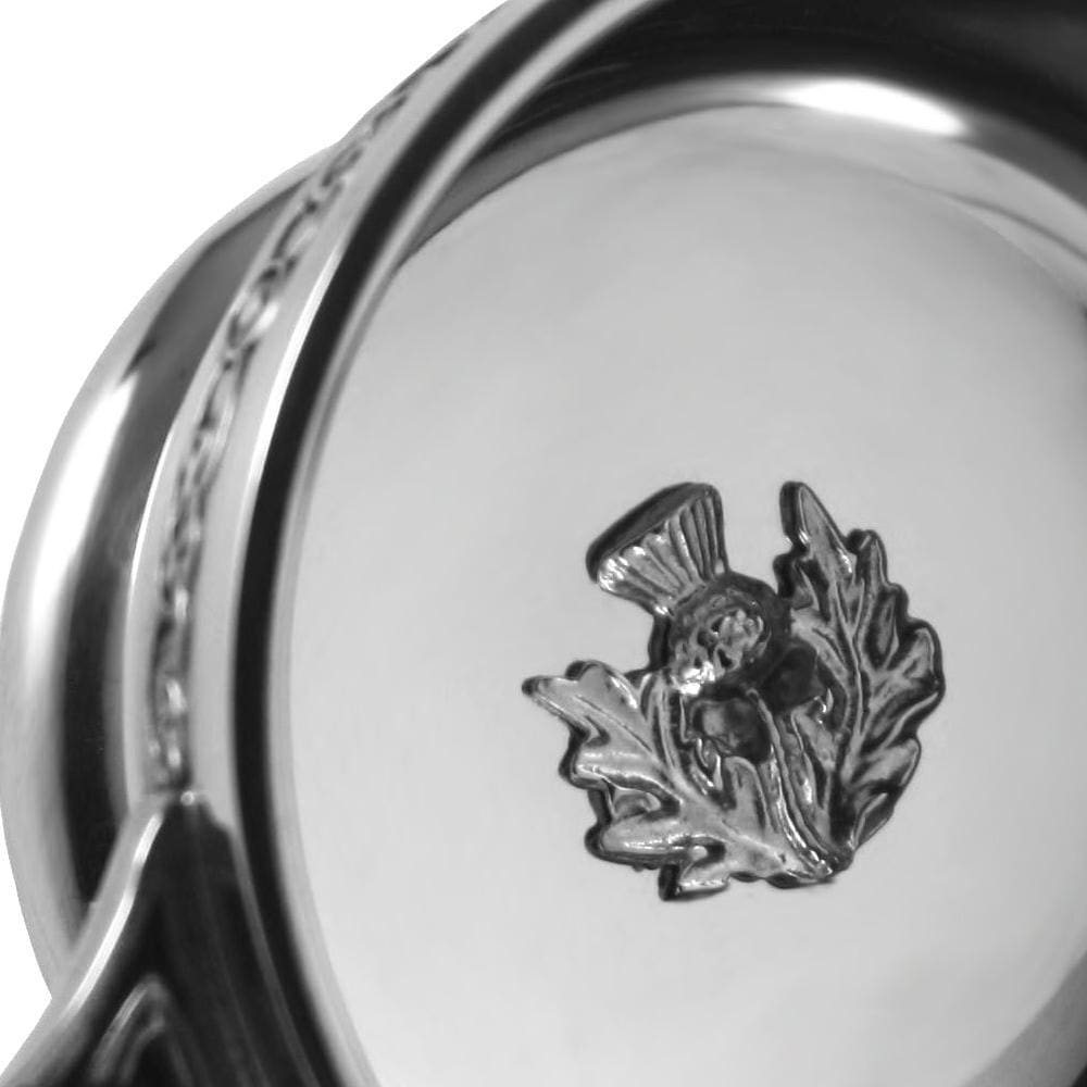 3.5 Celtic Handle Quaich With Thistle Badge