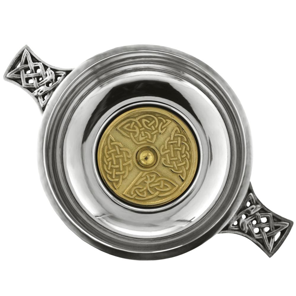 3.5 Celtic Quaich With Brass Bottom
