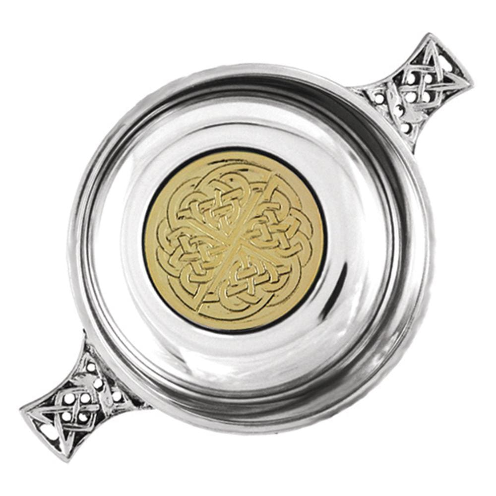 3.5 Celtic Quaich With Brass Bottom