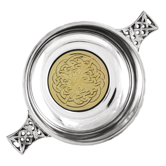 3.5 Celtic Quaich With Brass Bottom
