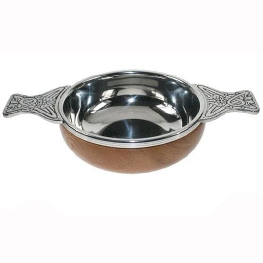 5.5 Wood Pewter Quaich