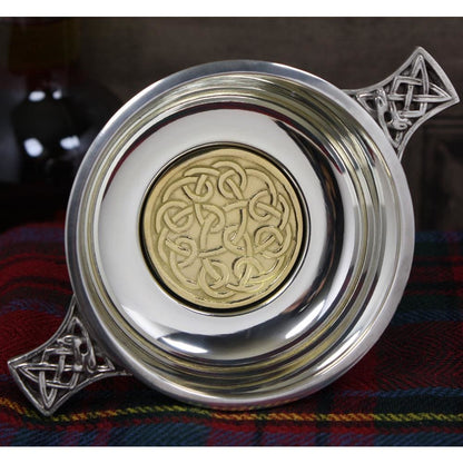 3.5 Celtic Quaich With Brass Bottom